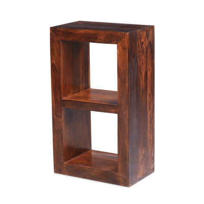 Heritage 86cm H x 46cm W Solid Wood Cube Bookcase