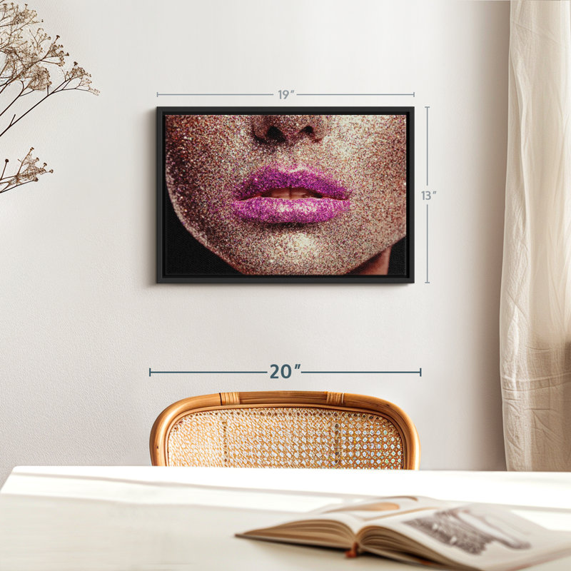 Beauté «Pink Glitter», H 19 po x l 13 po