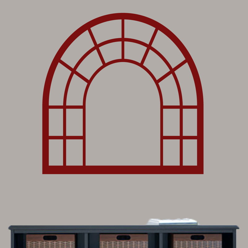 Décalcomanie murale cadre de fenêtre arched, Canneberge