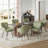 Upholstered Chenille Dining Chairs With Metal Legs (Set of 2)-881427304