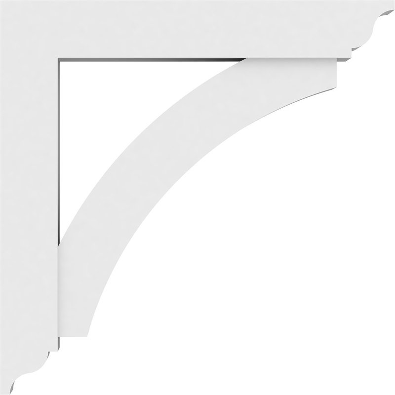 Support en uréthane standard avec extrémités traditionnelles brun clair l 3 po x P 24 po x H 24 po