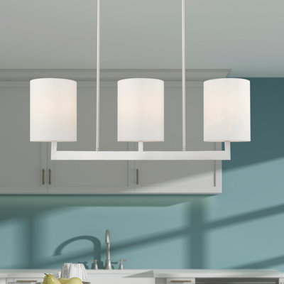 Luminaire suspendu linéaire à 3 lumières pour îlot de cuisine Matiana