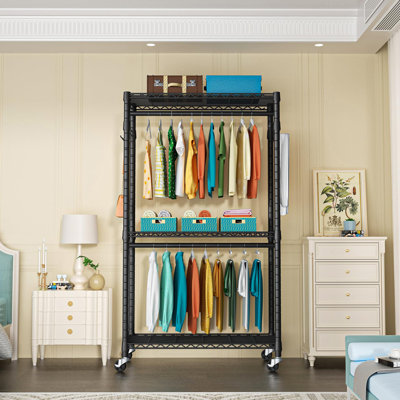 Organisateur de garde-robe à 3 niveaux réglable