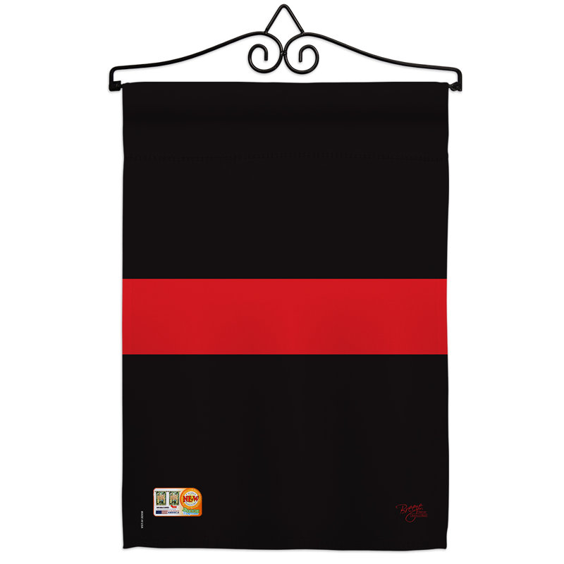 Impressions décoratives de polyester de 2 côtés 19 x 13 po ensemble de drapeau, Rouge