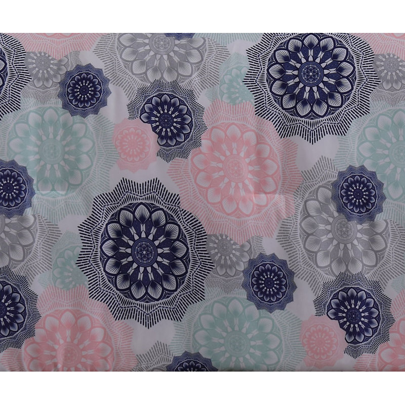 Scarlett Reversible Navy/Blush Set, King Comforter + 2 Shams + 3 Throw Pillow