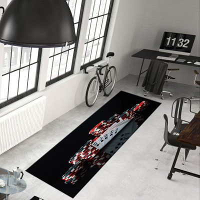Tapis à poils doux au motif floral éclatant parfait pour ajouter une touche de nature à votre espace de vie