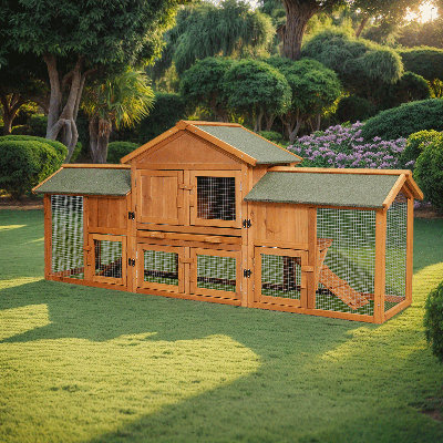 79.5" Extra Large Bunny Cage with 2 Runs