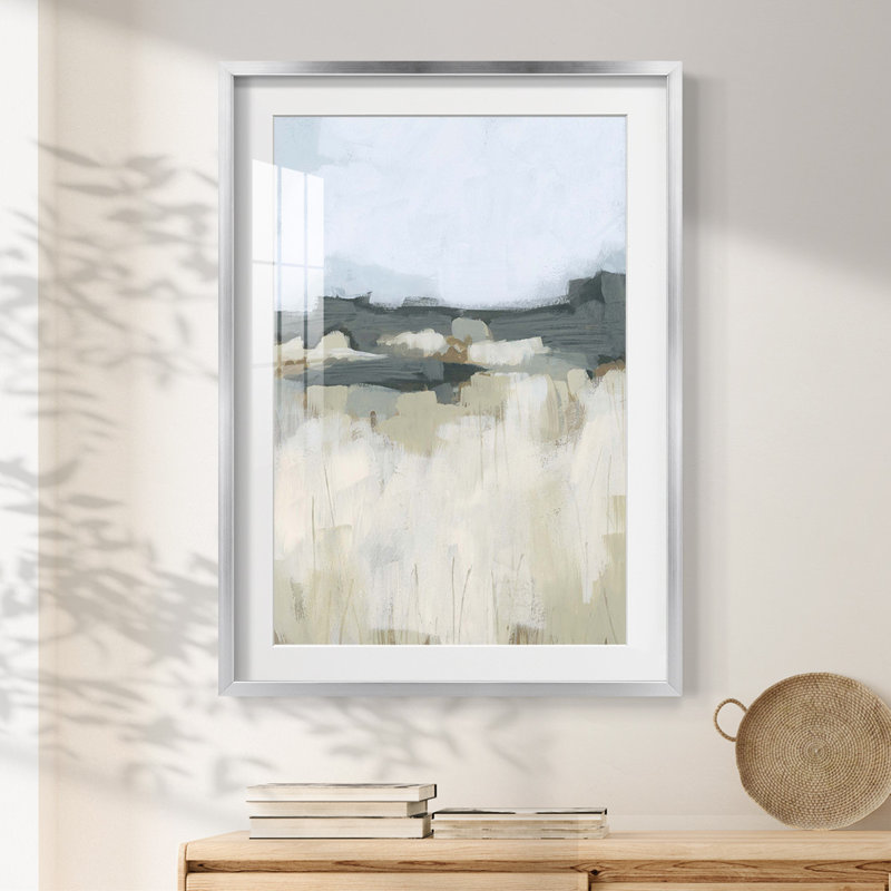 Coup de pinceau Badlands I - impression encadrée, H 25,5 po x l 17,5 po, Argent argent