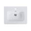 BB0424Y301, lavabo intégré en céramique blanc brillant, bonde et robinet non inclus