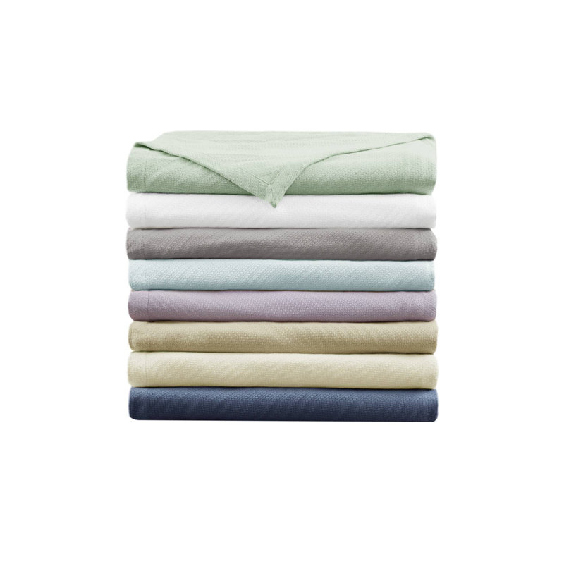 Couverture tissée en coton liquide respirant, Double/Grand, Blé