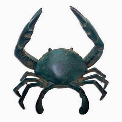 Figurine bronze sanur crab