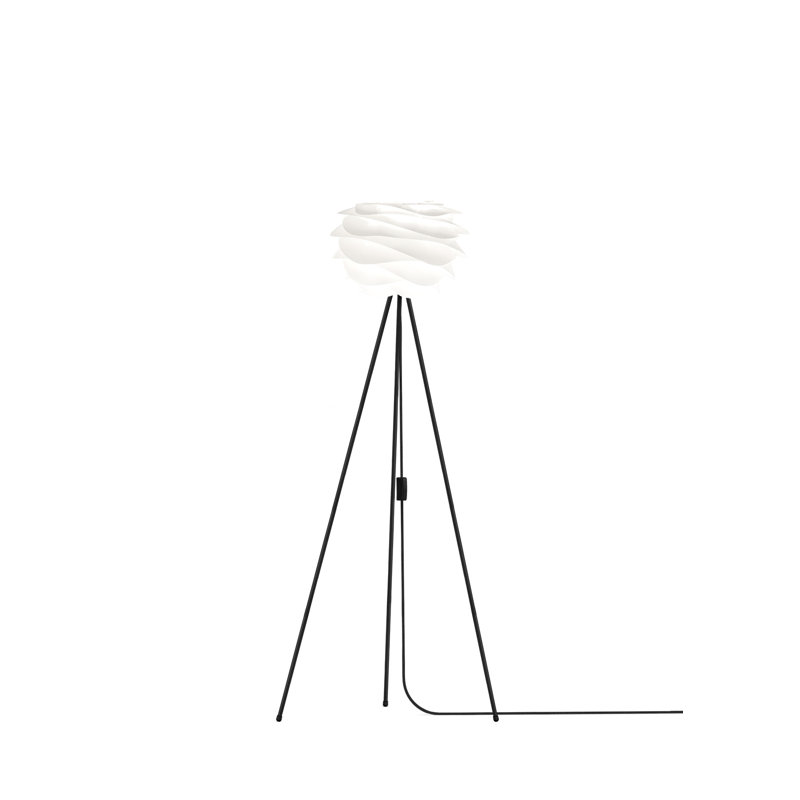 Lampe trépied 52 po Carmina, Noir, Blanc