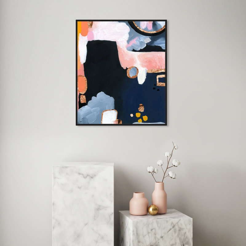 «Bauder Betton Three Pink Lipsticks» par Amanda Greenwood, reproduction sur toile, H 30 po x l 24 po x 1,5 po, Cadre noir