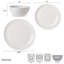 Kamryn 12-Piece Lightweight Chip-Resistant Bone China Dinnerware Set, Service for 4