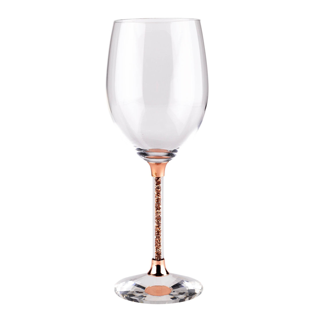 Sparkles Home | Vetrina Stem Wine Glass Set | Crystal Glasses | Rhinestone Stem Sparkles Home 