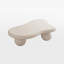 Table basse en forme de nuage avec 3 pieds sphériques, blanc crème, parfaite pour les salons modernes et élégants-2137893782-2137893772-2137893770