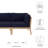Modway Clearwater Outdoor Patio Teak Wood Sofa-1405650130