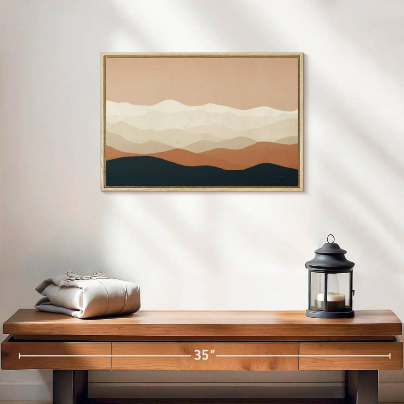 Mojave II, Cadre flottant en bois naturel, 19 po x 13 po