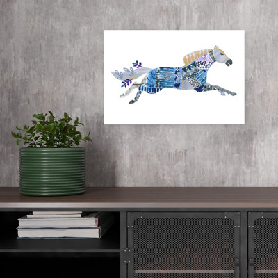 Courir, patchwork, cheval, abstrait, cheval moderne, paysage, nature, art mural