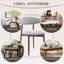  Solid Wood Upholstered Dining Chair - Ergonomic Curved Back, Comfort Fabric-1965475784-1948387836