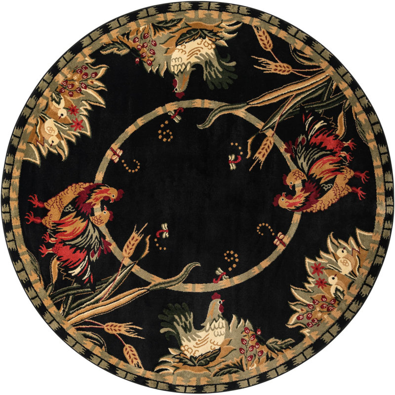 Darwing Floral Indoor Rug, Round 3'3"