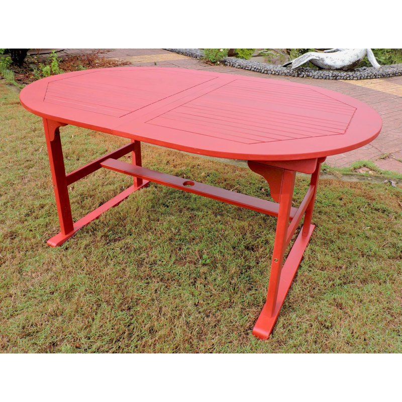 Table de salle à manger Clemmons, Rouge campagnard