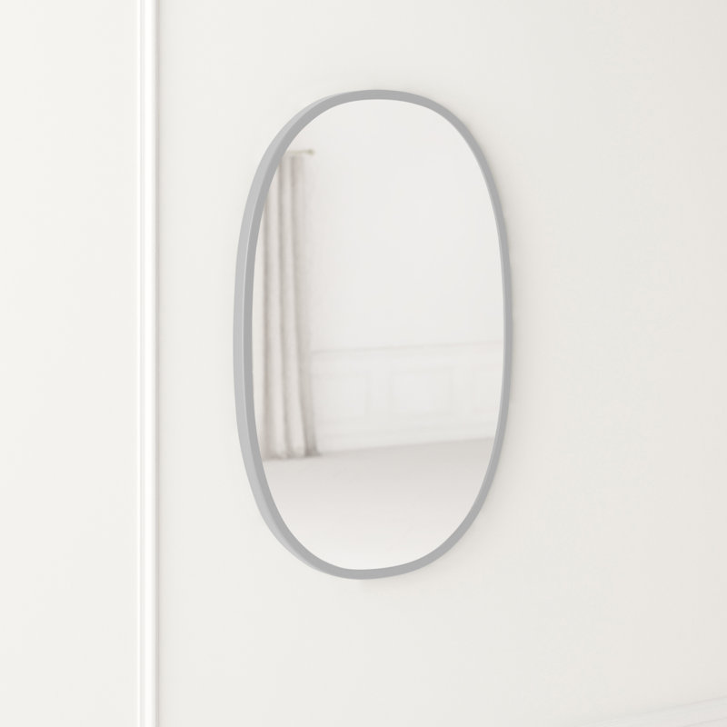 Hub Rubber Flat Mirror, 36" x 24", Gray