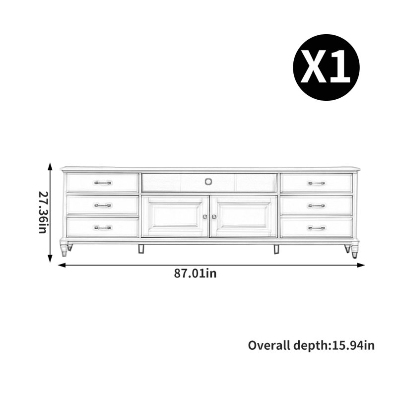 All solid wood American style TV stand