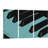 Modern Piano Keys in Cerulean - ensemble de 3 reproductions sur toiles tendues-56124511