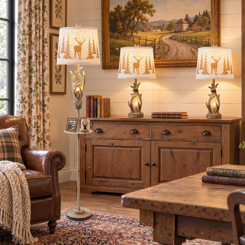 64 " Distressed Floor Lamp