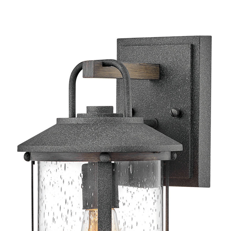 Lakehouse Outdoor Wall Lantern, 14.5" H x 7.25" W x 8.5" D, Aged Zinc