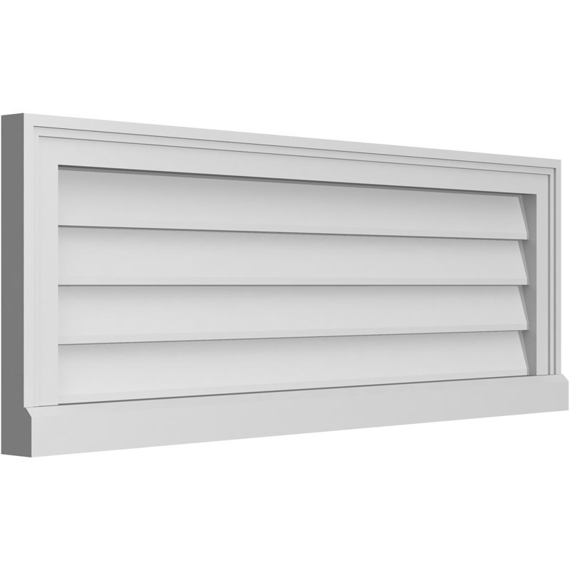 Cadre de seuil Brickmould, brun clair apprêté, H 14 po x l 38 po x P 2 po