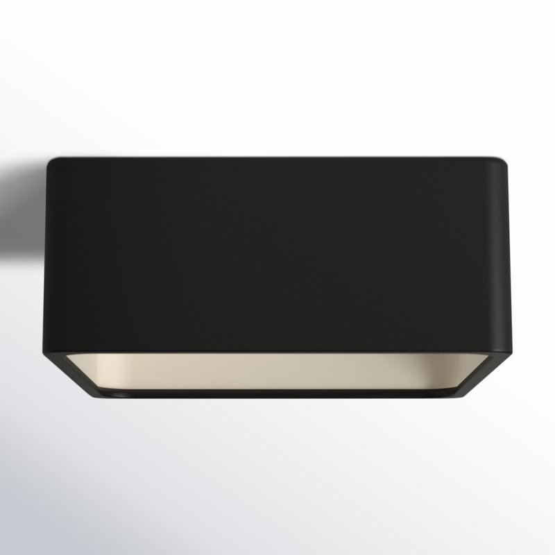 Leni LED Outdoor Flush Mount, Carbon Matte Black