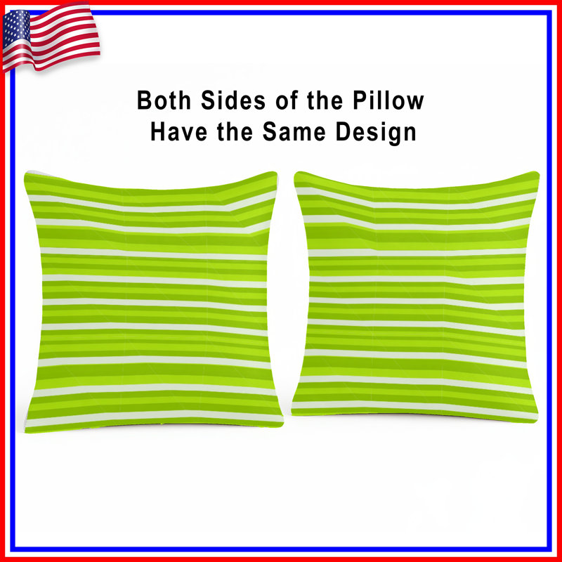 Stripes Throw Pillow, Pattern Double Sided Pillows, 20 x 20 inches