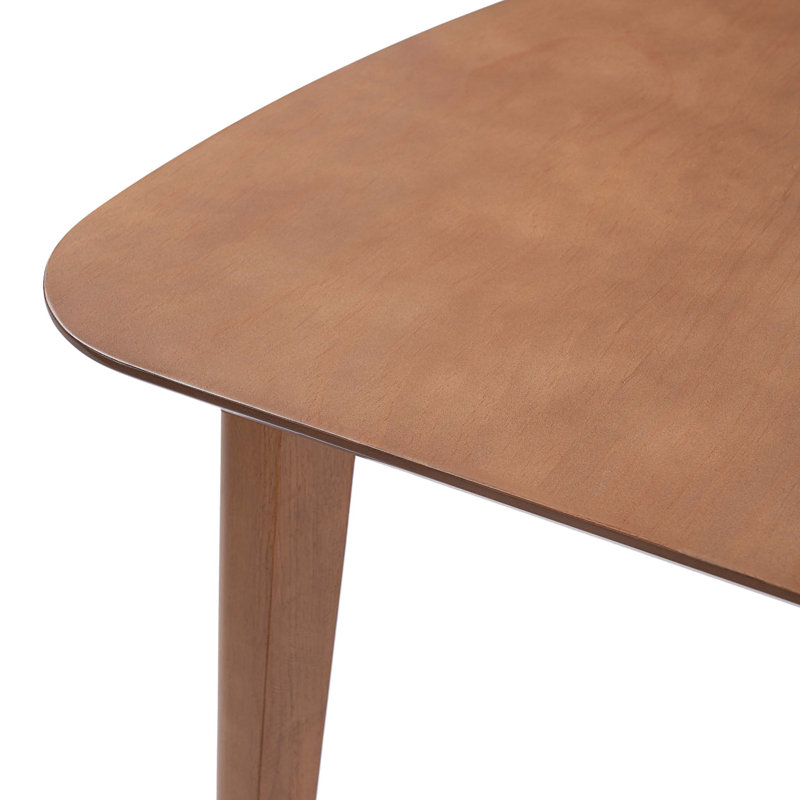 Modern Triangular Wood Side Table with Sturdy Legs for Compact Living Spaces
