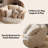Oversized Faux Fur Barrel Chair with Crescent Ottoman and 5 Pillows-112880693