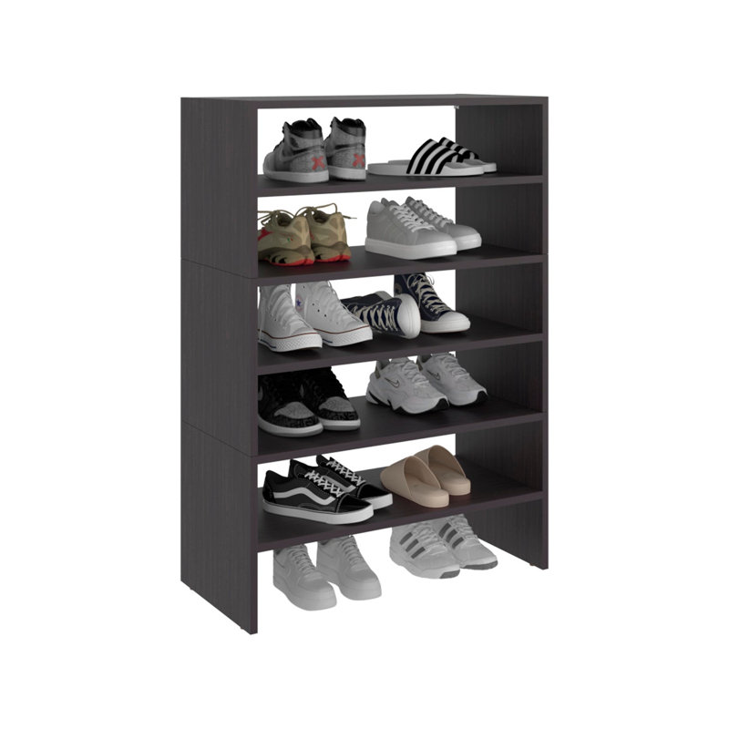 Étagère à chaussures moderne pour meubles de chambre à coucher et de couloir FM FM Furniture, Brun