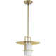 Cinder Single Light Etched Glass Dimmable Pendant