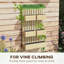 5 plantes surélevées avec treillis - bois naturel, auto-drainant, pouvant accueillir diverses plantes de jardin pour l'escalade personnalisable