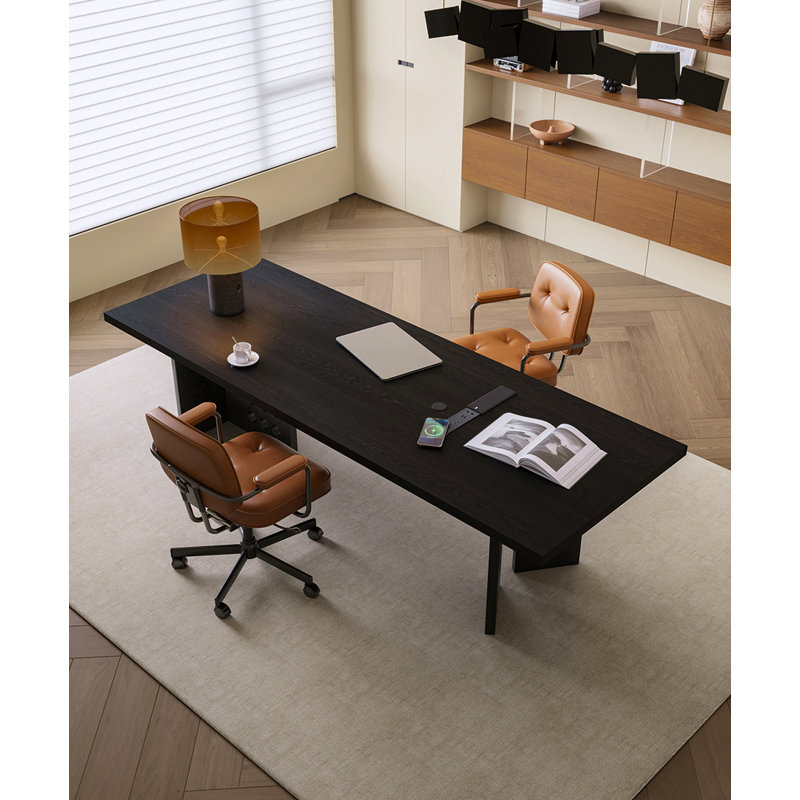 Bureau en bois massif haut de gamme léger et luxueux, H 29,5 po x l 78,7 po x P 31,5 po