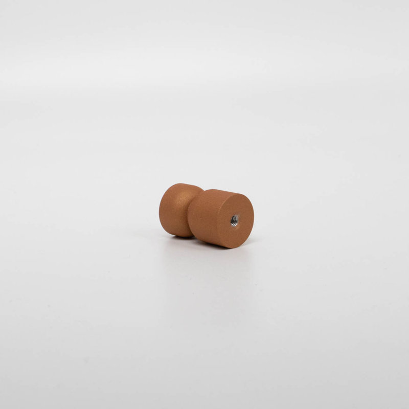 ROUS Harwdare Mid-Century Modern Hourglass Knob, Copper (Brown)
