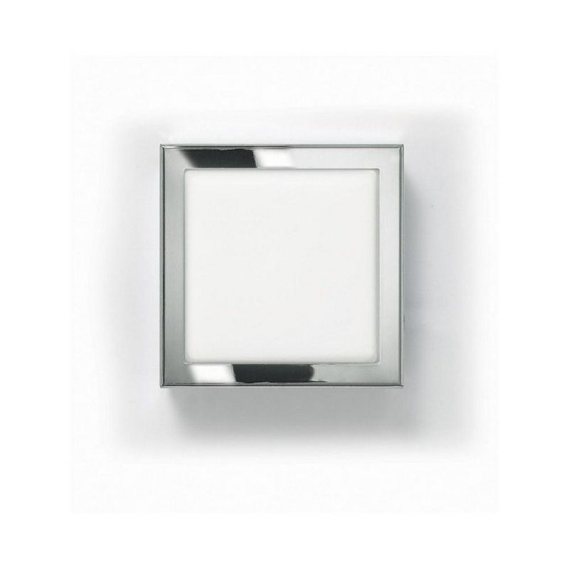 Flat Q Simple Square / Rectangle Flush Mount, Chrome, 3.13" H x 11.75" W x 11.75" D