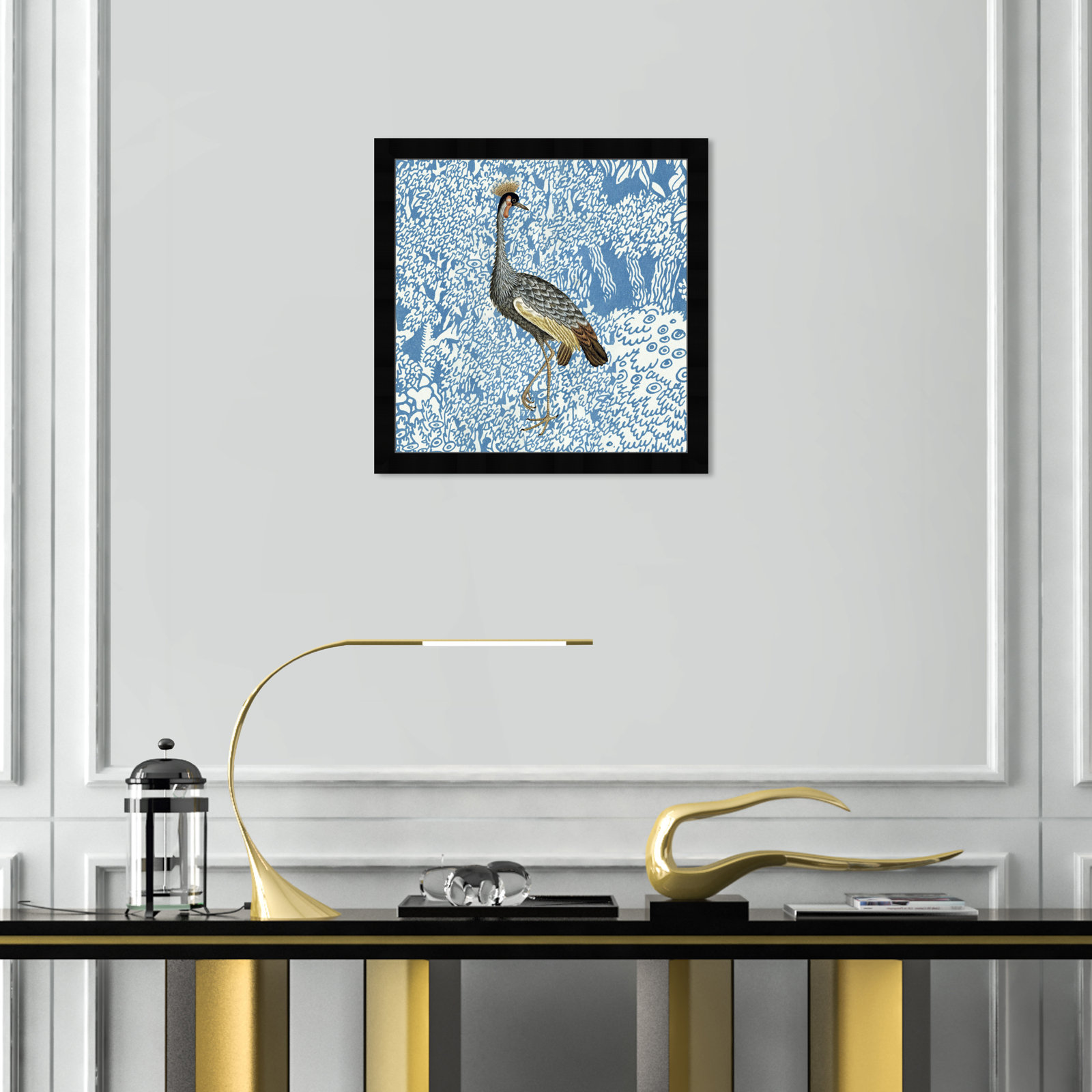 Bird Pose 2 by Oliver Gal, Black, 18" H x 18" W x 0.5" D