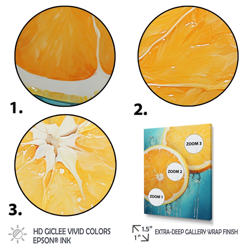 «Yellow Citrus Bounty IV», art mural fruits, H 32 po x l 24 po x P 1 po