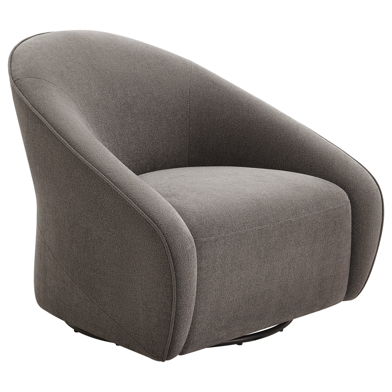 Miley Pine Swivel Accent Chair, Elite Ash
