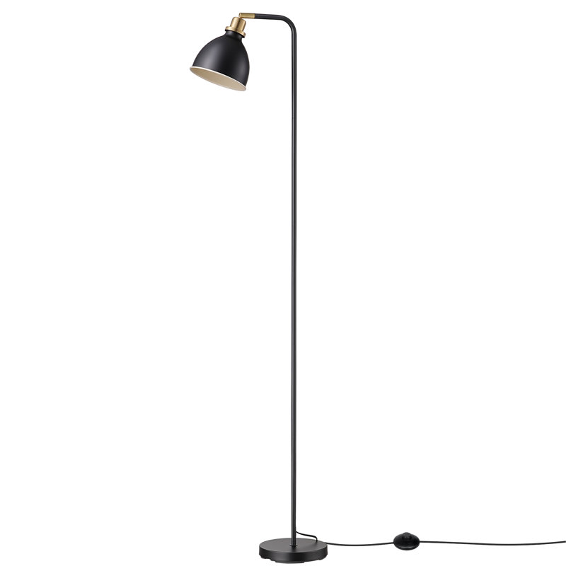 155cm Swing Arm Floor Lamp, Black