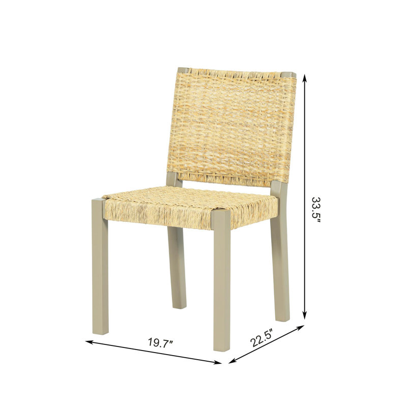 Ensemble de 2 chaises de salle à manger Farmhouse, Doré, Beige