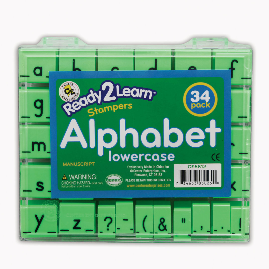 Lowercase Manuscript Alphabet Stamp Center Enterprises Inc