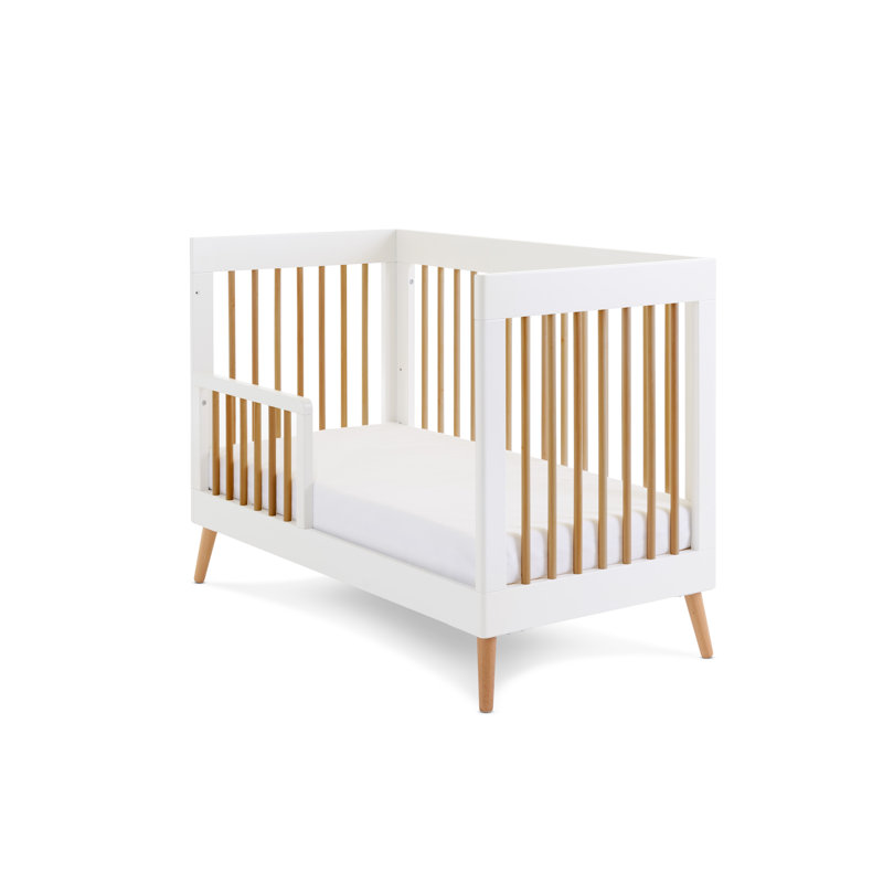 Maya Mini Cot Bed,  White/Natural
