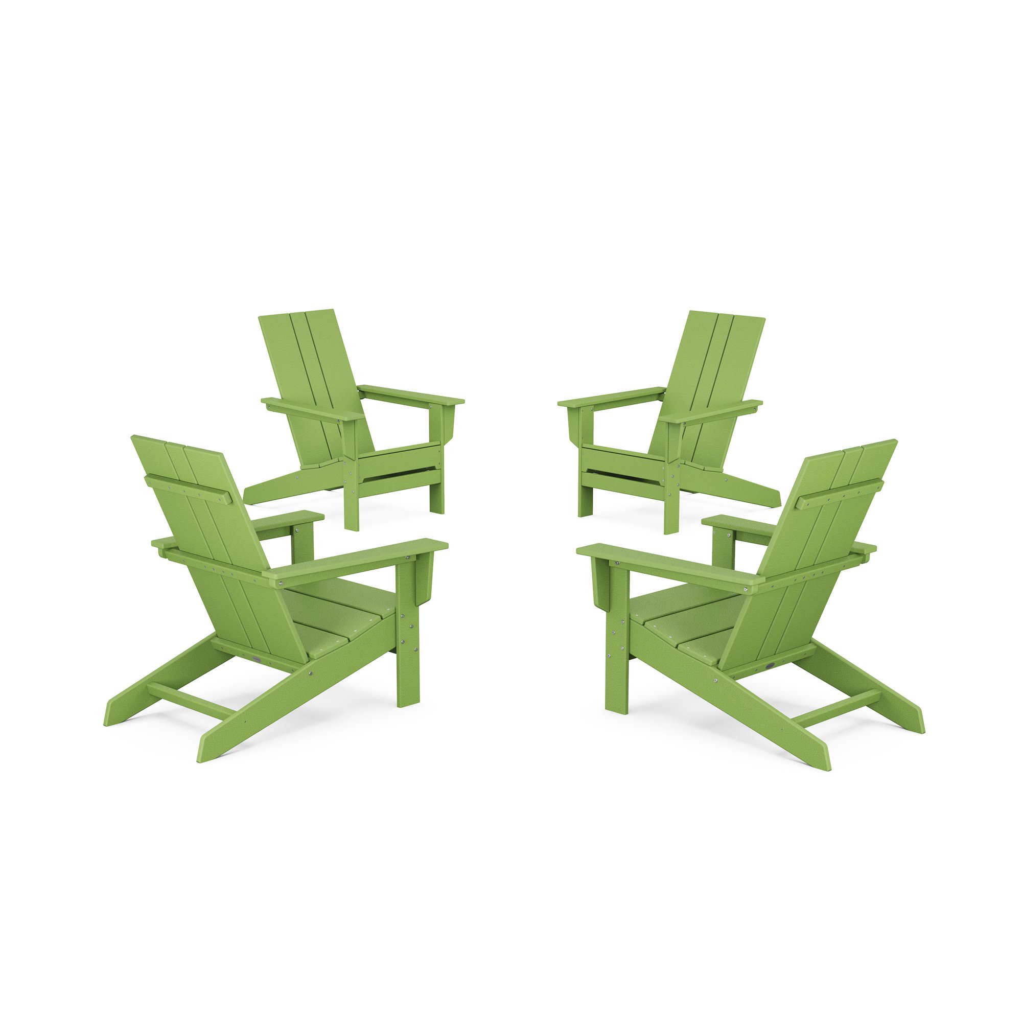 POLYWOOD x AllModern Plastic Adirondack Chairs, Lime